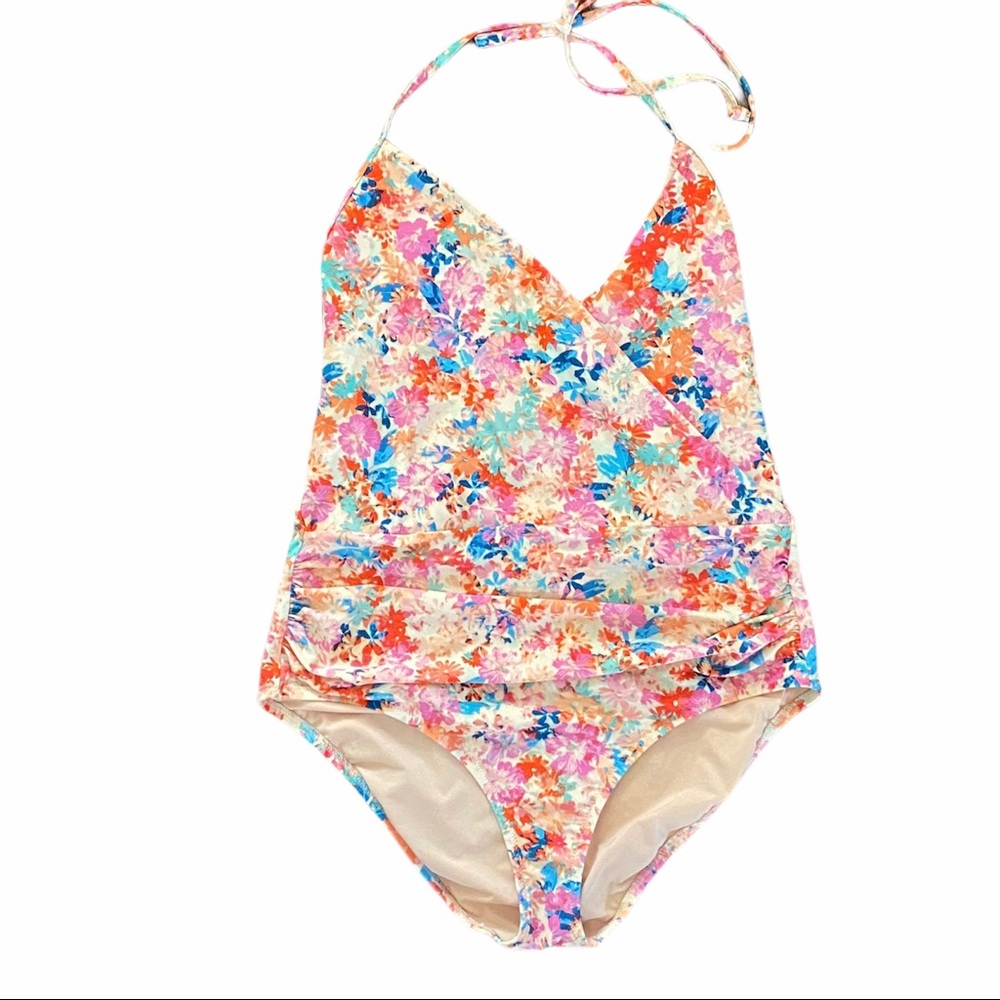 J. Crew Floral One Piece Swimsuit - Multicolor